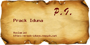 Prack Iduna névjegykártya
